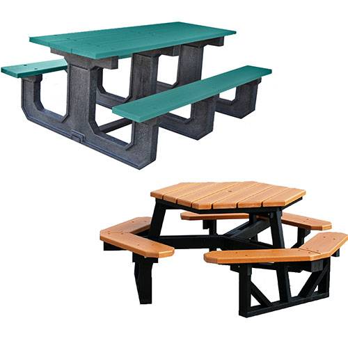 Plastic resin clearance picnic tables