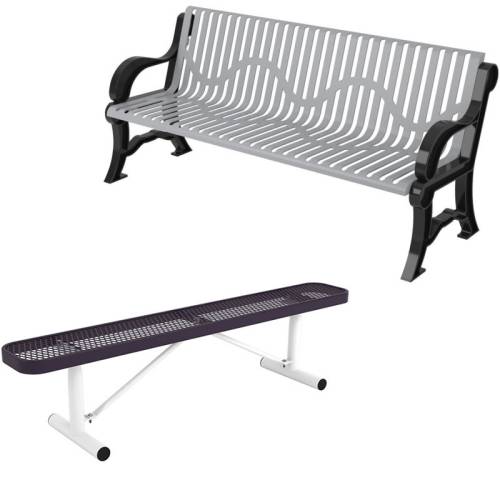 Commercial Thermoplastic Coated Park Benches | National Outdoor Furniture