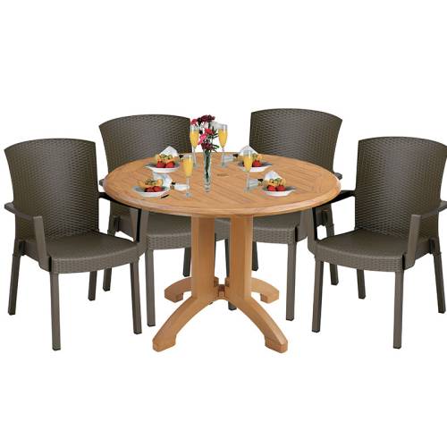 Round resin patio deals table