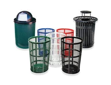 30 Gal. Black Commercial Trash Can with Chute Lid