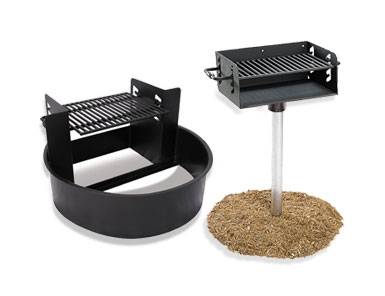 Commercial Outdoor Grill, Adjustable Flip Back Grate