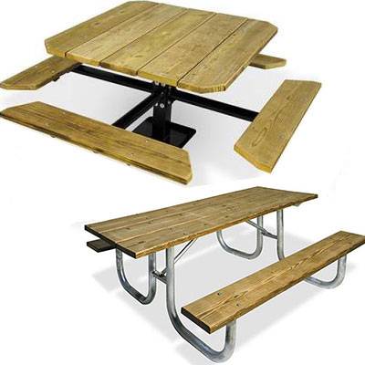 Picnic Tables - Natural Wood